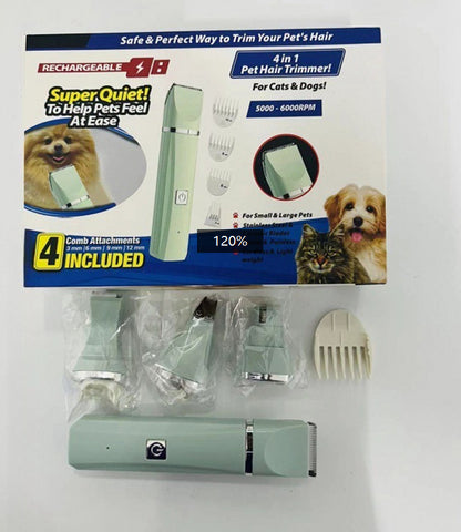 Pet Four-in-one Mute Rechargeable Shaver