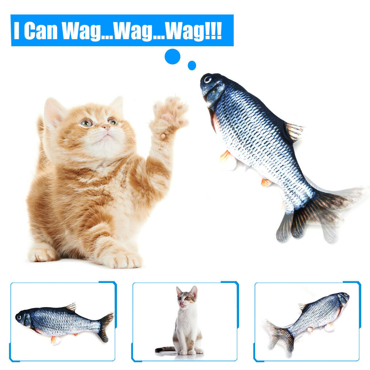 Electronic Fish Shape Cat Toy