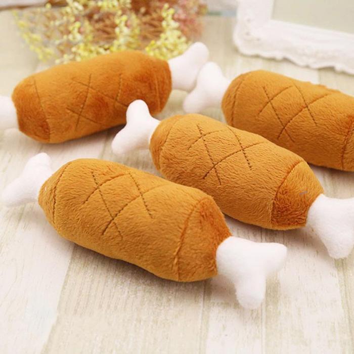 Plush double bone chicken leg