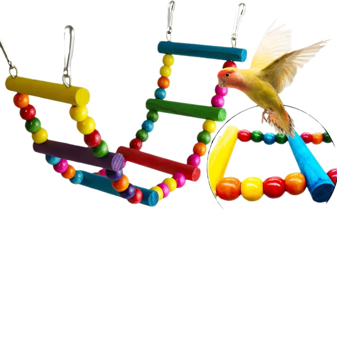 7PCs Parrot Toys Bird Cage Accessories