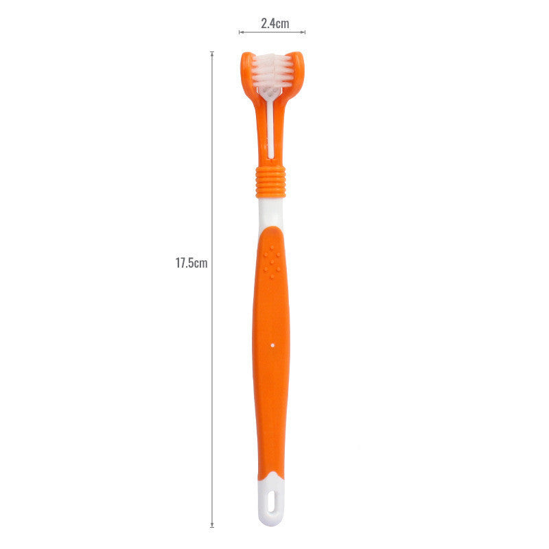 Pet Three-head Toothbrush