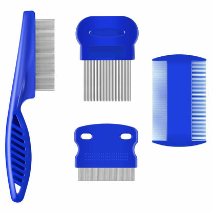 Stainless Steel Flea Comb 4-piece Set