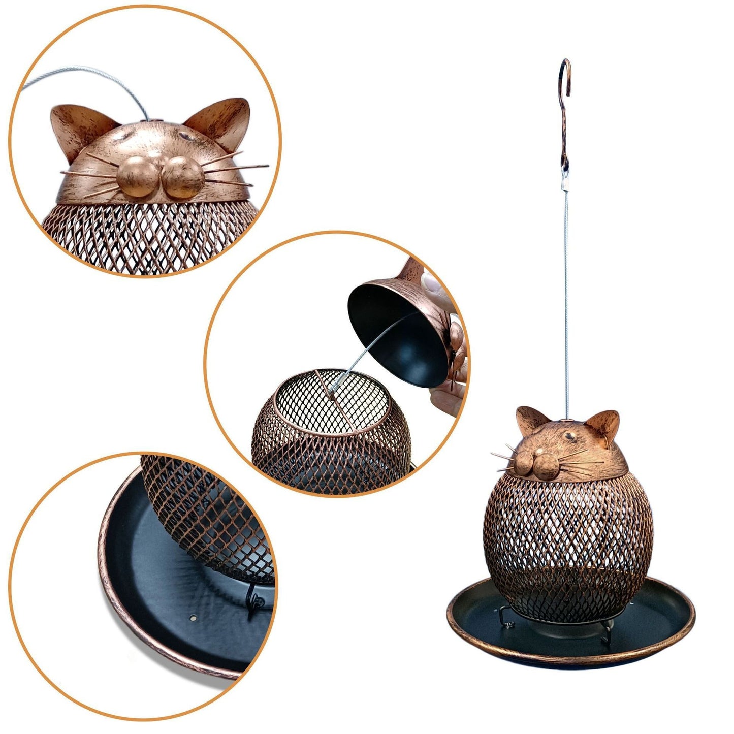 Cat Shaped Bird Feeder