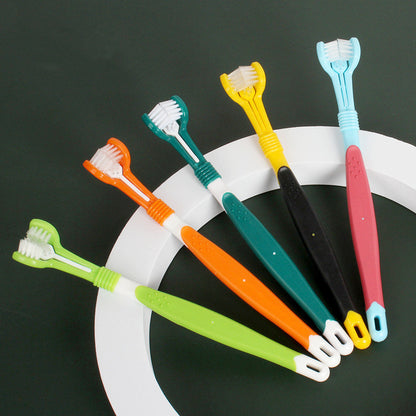 Pet Three-head Toothbrush