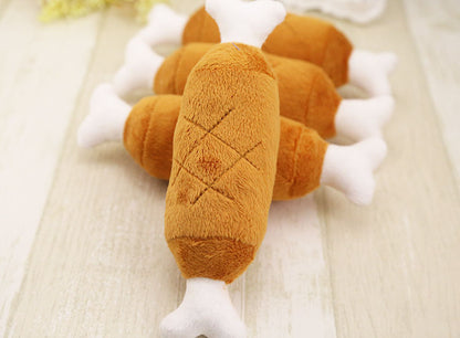 Plush double bone chicken leg