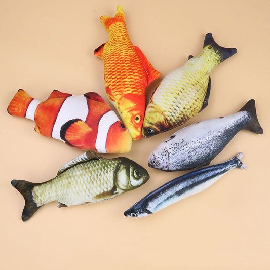 Cat Plush Fish Toy 