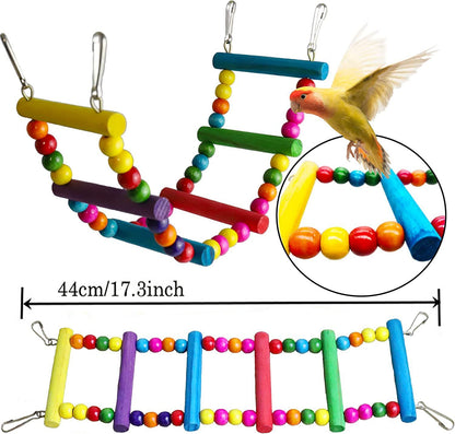 7PCs Parrot Toys Bird Cage Accessories