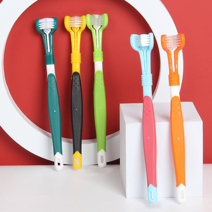 Pet Three-head Toothbrush