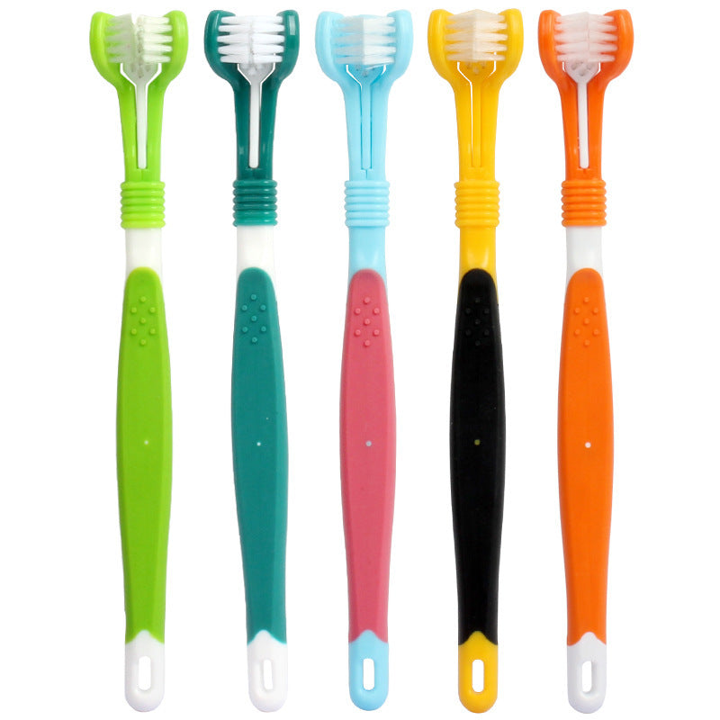 Pet Three-head Toothbrush