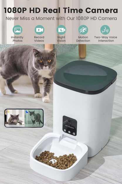 Automatic 6L Pet Feeder for Cats and Dog